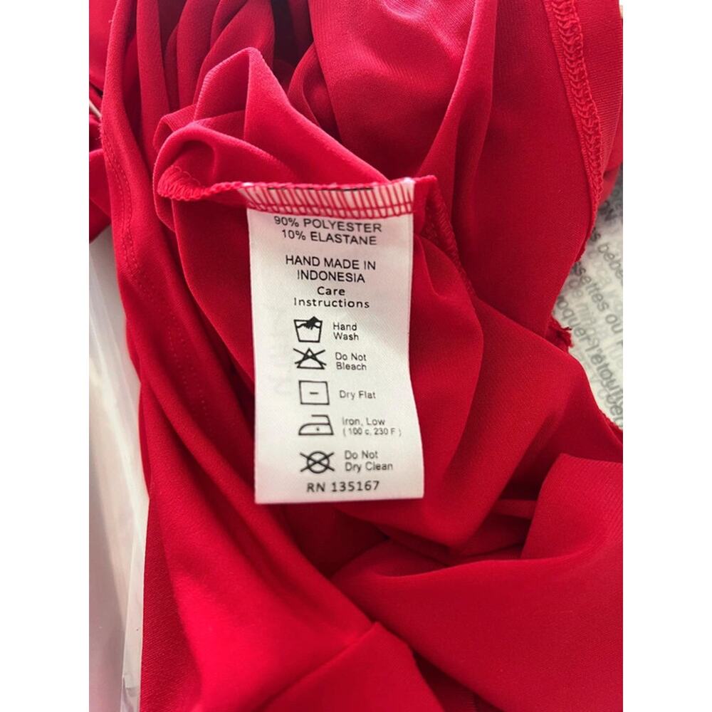 Motel Rocks Red Ruffle Mini Dress Size Medium - Picture 6 of 7